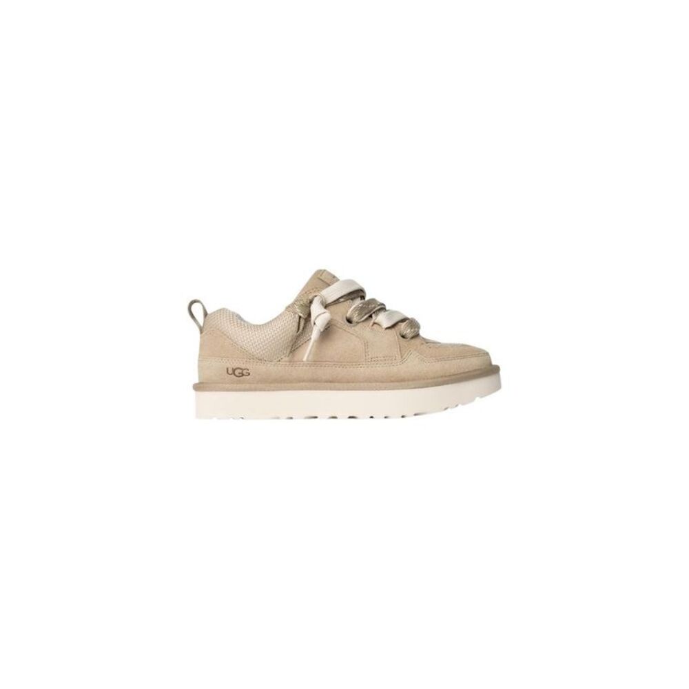 UGG Beige Suede Leather Chunky Women's Sneakers